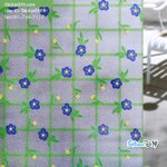 ฟิล์ม PVC สูญญากาศติดกระจก รั้วดอกอัญชัน (หน้ากว้าง90cm.) เหลือเมตรละ 139 บาท