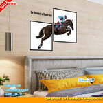 Transparent wall sticker สติ๊กเกอร์ติดผนัง Horse rider SK9192 (กว้าง90cm.xสูง60cm.)