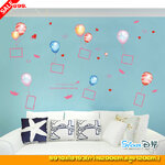 Transparent wall sticker สติ๊กเกอร์ติดผนังกรอบรูป Balloon "Love of first sight" (กว้าง200cm.xสูง120cm.)