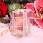 เทียนกุหลาบในแก้วใส แพ็คกล่องใส