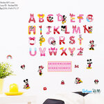 Transparent Wall Sticker สติ๊กเกอร์ติดผนัง MINNIE Aphabet (กว้างfree.xสูงfree.)