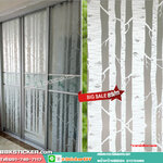 สติ๊กเกอร์ฝ้าติดกระจก แบบมีกาวในตัว White tree (หน้ากว้าง90cm) เหลือเมตรละ 89 บาท