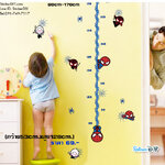 Wall Sticker สติ๊กเกอร์ติดผนัง วัดส่วนสูง SPIDERMAN สไตล์A (กว้าง53cm.xสูง128cm.)