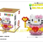 ตัวต่อเลโก้จิ๋ว Kitty ชุดแก้วชมพู