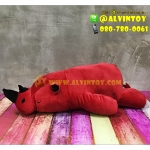 ตุ๊กตาแรดนุ่มนิ่มสีแดง 65 cm.