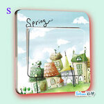 Transparent Wall Sticker สติ๊กเกอร์ติดสวิตช์ไฟ "Natural" S (กว้าง8.7cm.xสูง8.7cm.)