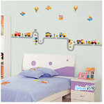 Transparent wall sticker สติ๊กเกอร์ติดผนัง ยานพาหนะ A (กว้าง240cm.xสูง110cm.)