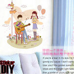 Transparent Wall Sticker สติ๊กเกอร์ติดผนัง Happy Day (กว้าง50cm.xสูง56cm.)