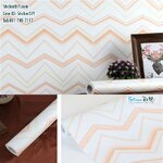 (กว้าง45cm.xยาว10m.)Wallpaper sticker วอลเปเปอร์แบบกาวในตัว Line สไตล์G สีโอรส