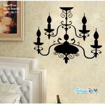 Vinyl wall sticker สติ๊กเกอร์ติดผนัง เชิงเทียน สไตล์B (กว้าง57.5cm.xสูง55cm.)