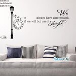 Vinyl wall sticker สติ๊กเกอร์ติดผนัง We have time (กว้าง74cm.xสูง41cm.)