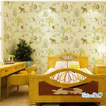 (กว้าง45cm.xยาว10m.)Wallpaper sticker วอลเปเปอร์แบบกาวในตัว Zebra สไตล์ B