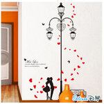 Transparent wall sticker สติ๊กเกอร์ติดผนัง Meet Love (กว้าง115cm.xสูง180cm.)