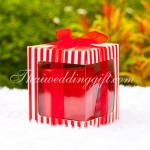 แก้วกาแฟเล็ก สีแดง แพ็คกล่อง ผูกโบว์