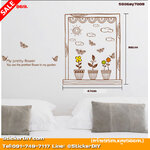 Transparent Wall Sticker สติ๊กเกอร์ติดผนัง My pretty flower (กว้าง95m.xสูง56cm.)