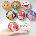 ลูกบอลยางนิ่ม 6 ลูก ขนาด 6 ซม. ลูกบอล ลูกบาส ลูกเบสบอล ลูกบอลนิ่ม บอลยาง บอลบีบ บริหารกล้ามมือ