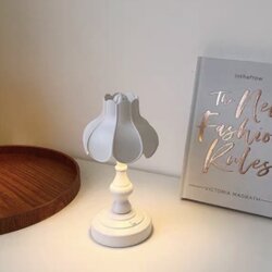 โคมไฟไร้สาย โคมไฟตั้งโต๊ะไร้สาย โคมไฟชาร์จได้ โคมไฟแบบชาร์จแบต สีขาว