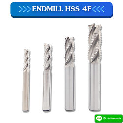 ENDMILL HSS ROUGH 4F