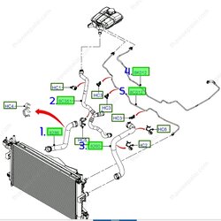 [Pre-Order] แท้ศูนย์ ชุดท่อยางหม้อน้ำ ท่อเข้ากระป๋องพักน้ำ FORD FOCUS เครื่อง2.0 TDCI MK3 ปี2012-2019