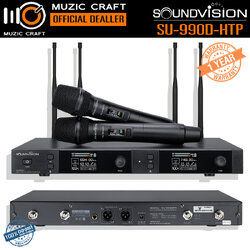 Soundvision SU-990D/HTP *ของแท้รับประกัน 1ปี* ไมค์ลอยมือถือคู่ Dual Wireless Microphone คลื่น UHF 180CH
