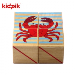 บล็อคไม้ 4 ชิ้น แนวสอบสาธิต สอนเรื่องภาพต่อเนื่อง ภาพที่หายไป