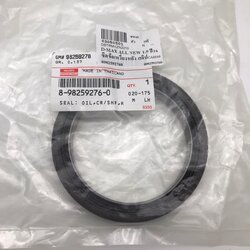 (แท้ศูนย์) ซีลคอหลัง / ซีลข้อเหวี่ยงหลัง ISUZU D-MAX ALL-NEW เครื่อง 1.9 BLUE POWER ปี 2016-On รุ่นมีสลิฟ อีซูซุ ดีแม็ค ออนิว ขนาด ใน 82 นอก 117 สูง 9 มิล เบอร์ 8-98259276-0 ยี่ห้อ ISUZU