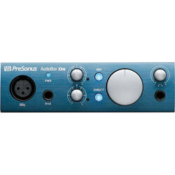 Presonus AudioBox iOne ออดิโออินเตอร์เฟส 1 mic / 1 instrument บันทึกเสียง, ไลฟ์สด รองรับ PC, Mac, iOS ฟรีซอฟต์แวร์ Studio One Artist ฯลฯ รับประกัน 1 ปี