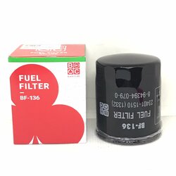 กรองโซล่า HINO HO6C / HO7C / F18 / FC4J / WO6E ลูกเหล็ก ฮีโน่ ยี่ห้อ BLACK CLUB / เบอร์ BF-136 / BF136 / 23401-1510 / 23401-1332 / 8-94394-079-0 / 8943940790 Fuel Filter