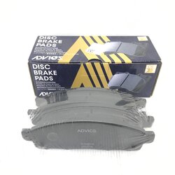 ผ้าเบรคหน้า/ดิสเบรคหน้า MITSUBISHI TRITON ปี 2005-2015 / PAJERO SPORT ปี 2008-2015 2WD / 4WD มิตซูบิชิ ไตรตั้น D1N074 ยี่ห้อ ADVICS 1ชุด 4 ชิ้น