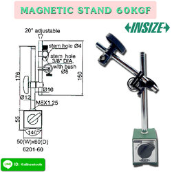 MAGNETIC STAND 60KGF ปรับละเอียด "INSIZE"