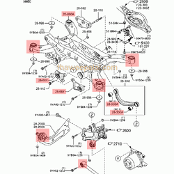 RBI [1ชุด=16ตัว] ชุดเปลี่ยนบุชคานหลัง Mazda CX5 4WD SKY ปี13-16