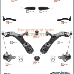 ชุดลูกหมาก+บุชครบเซ็ท(1ชุด = 14 ชิ้น) ALPHARD ปี08-14 เครื่อง2.4 ANH20 (รูปจริง) / ยี่ห้อ 555+TEREADA