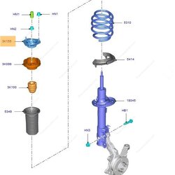 แท้ศูนย์ เบ้าโช๊คหน้า Ford Ecosport 2016- ของใหม่! OEM (1ตัว) / AY1Z3A197B AY113K155BAA