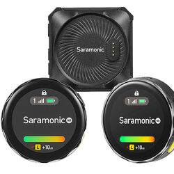 Saramonic Blink Me B2 *ของแท้รับประกัน 2ปี* ไมค์ไร้สาย Clip-On 2 Person Wireless Microphone System, Touchscreens & Recording