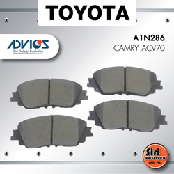 ผ้าเบรคหน้า/ดิสเบรคหน้า TOYOTA CAMRY ACV70 โตโยต้า คัมรี่ - A1N286 - ADVIC 1ชุด 4 ชิ้น