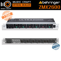 Behringer ZMX2600 *ของแท้รับประกัน 1ปี* Stereo 2-Input 6-Bus Zone Mixer, โซนมิกเซอร์