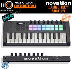 Novation Launchkey Mini 25 MK4 *ของแท้รับประกัน 1ปี* USB MIDI Keyboard Controller, มิดิ คีย์บอร์ด คอนโทรลเลอร์