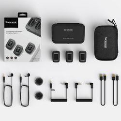 Saramonic Blink 500 Pro B2 ไมค์ไร้สายสัญญาณ 2.4 GHz., 1ตัวรับ / 2 ตัวส่ง, สัญญาณไกล100 ม., รองรับกล้องและมือถือ รับประกัน 1 ปีเต็ม