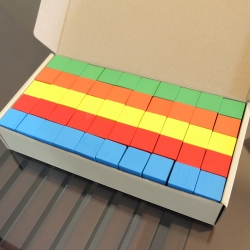 บล็อคไม้ลูกบาศก์ ติวสอบป.1สาธิต ชุดกลาง 50 ชิ้น