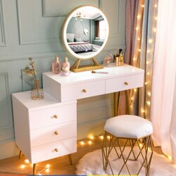 เก้าอี้ทานอาหารเก้าอี้สตู สีทอง/เทา