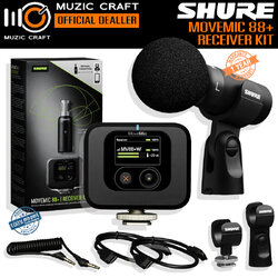 Shure MoveMic 88+ Receiver Kit *ของแท้รับประกัน 1ปี* ไมโครโฟนไร้สาย Wireless Stereo Microphone for Mobile Devices