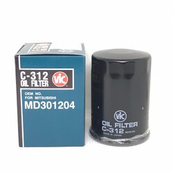กรองเครื่อง ไส้ กรอง น้ำมันเครื่อง ไส้กรองน้ำมันเครื่อง MITSUBISHI L200 / CYCLONE / STRADA 2.5 / G-WAGON / TRITON 2.5 ดีเซล ปี 08-13 / PAJERO SPORT 2.5 ดีเซล (เครื่อง 2.8 และ 3.2 ใช้ไม่ได้) มิตซูบิชิ ยี่ห้อ VIC เบอร์ C-312 / C312 /Oil Filter