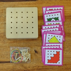 บอร์ดหมุดไม้ฝึกตาและมือให้สัมพันธ์กัน