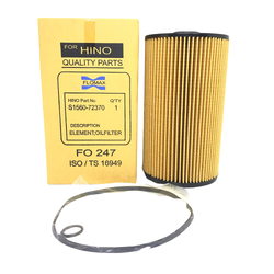 กรองเครื่อง ไส้ กรอง น้ำมันเครื่อง ไส้กรองน้ำมันเครื่อง HINO EURO 3 ยี่ห้อ FLOMAX เบอร์ FO-247 / FO247 / S1560-72370 / S156072370 / Oil Filter