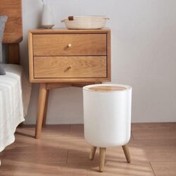 ถังขยะสไตล์มินิมอลพร้อมปุ่มกดมีที่ซ่อนถุงขยะในตัว