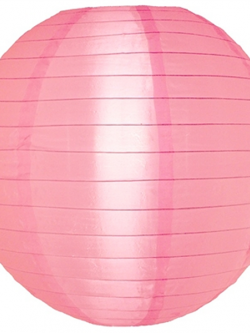 โคมไฟผ้า สีชมพู