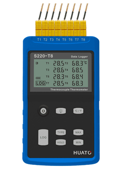 เครื่องบันทึกอุณหภูมิ (8 แชนแนล) S220 -T8 thermocouple temperature data logger.