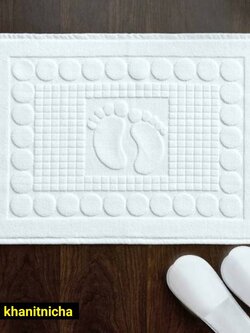 ผ้าเช็ดเท้าโรงแรม พรมห้องน้ำโรงแรมห้าดาว พรมเช็ดเท้่หน้าห้องน้ำ หนาพิเศษ 350 กรัม