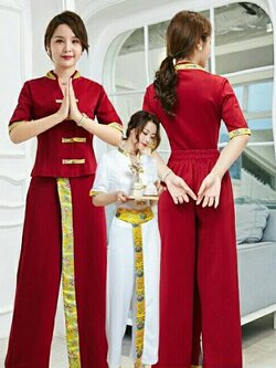 ชุดสปาโรงแรม ชุดพนักงานต้อนรับ