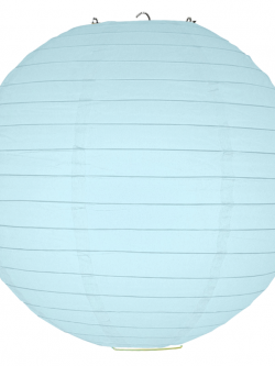 โคมไฟกระดาษ สีฟ้าอ่อน
